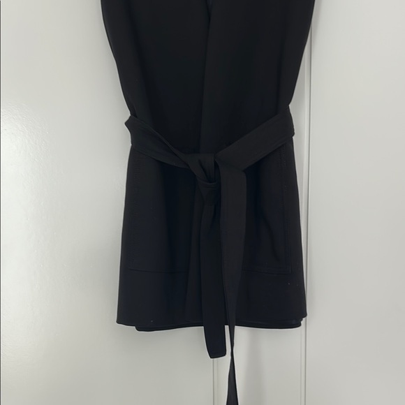 Zara Black Sleeveless Belted Jacket - Picture 3 of 7
